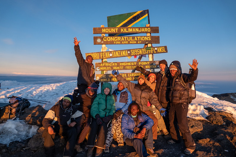 Reaching the summit of Mt Kilimanjaro